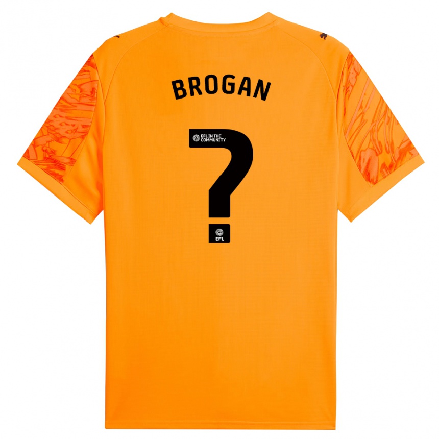 גברים כדורגל Adam Brogan #0 כתום שחור חולצת שוער 2025/26