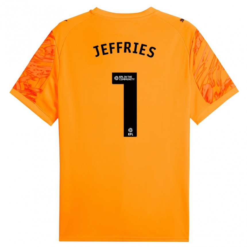 גברים כדורגל ג׳וש ג׳פריז #1 כתום שחור חולצת שוער 2025/26