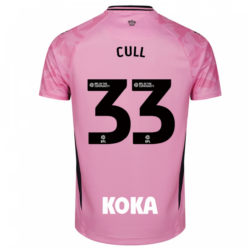 גברים כדורגל Hermione Cull #33 שחור ורוד בהיר חולצת שוער 2025/26