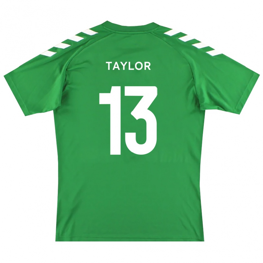 גברים כדורגל Sam Taylor #13 לבן ירוק חולצת שוער 2025/26