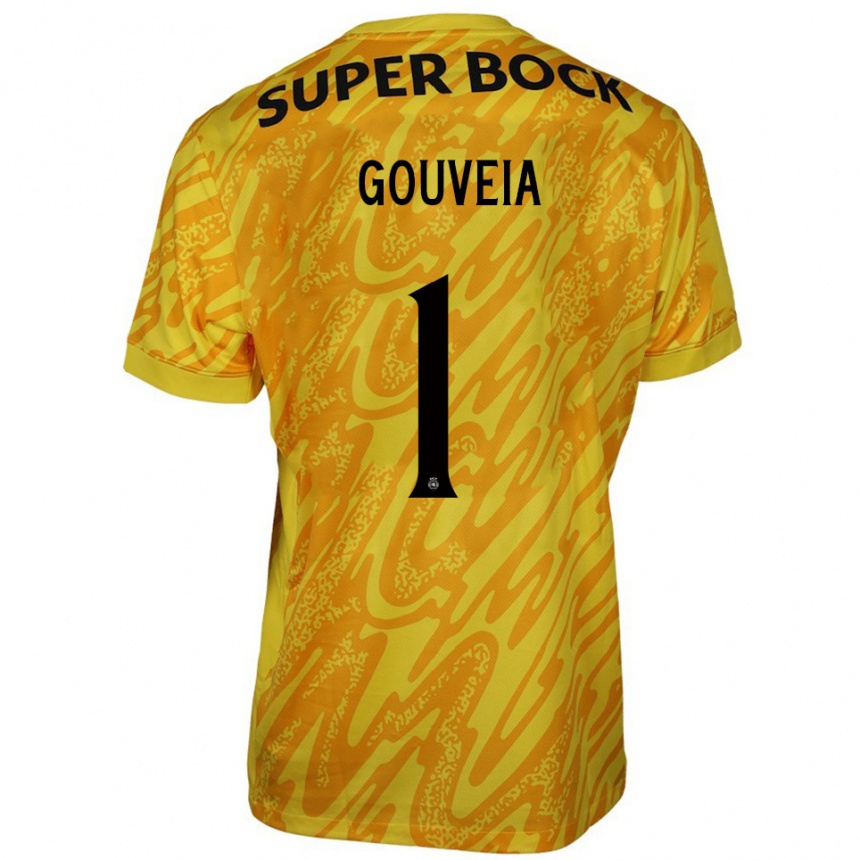 גברים כדורגל מיגל גוביה #1 צהוב כתום חולצת שוער 2025/26