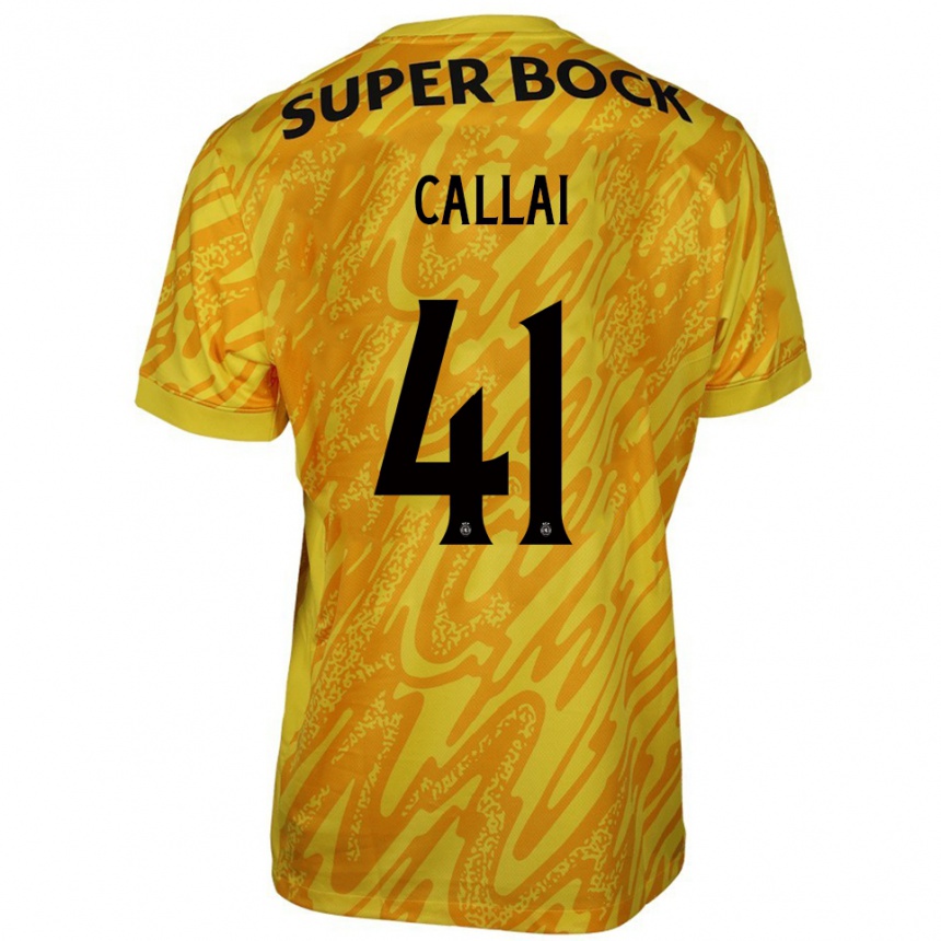 גברים כדורגל Diego Callai #41 צהוב כתום חולצת שוער 2025/26