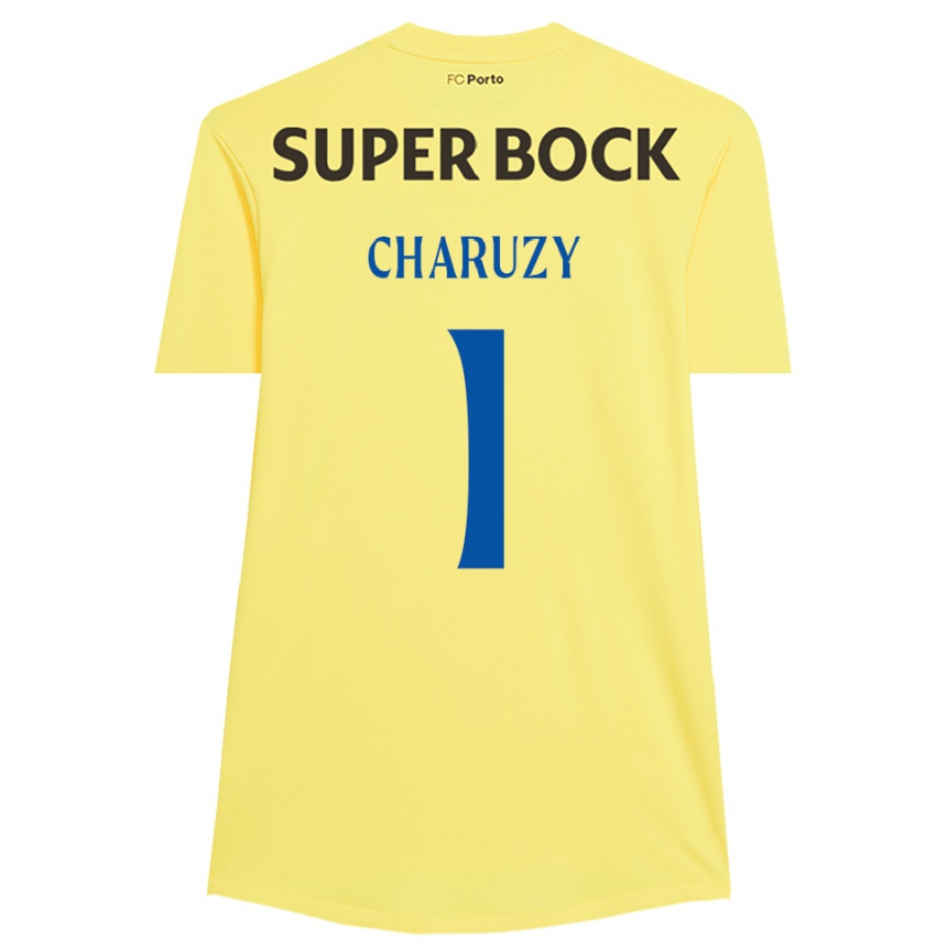 גברים כדורגל Hubert Charuzy #1 צהוב בהיר שחור חולצת שוער 2025/26