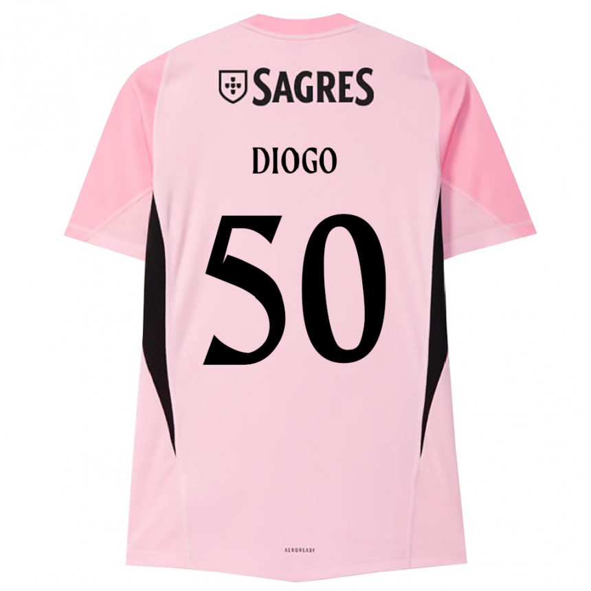 גברים כדורגל דיאוגו פריירה #50 ורוד שחור חולצת שוער 2025/26