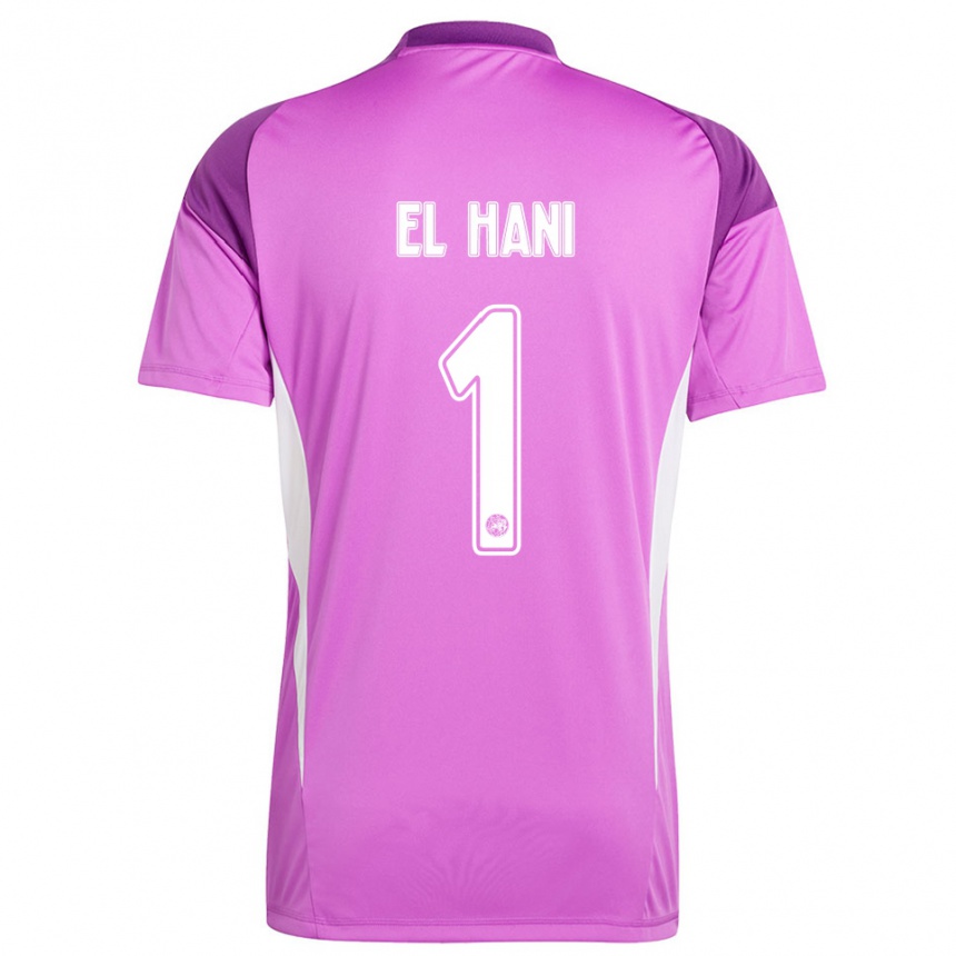 גברים כדורגל Aymean el Hani #1 סגול בהיר לבן חולצת שוער 2025/26