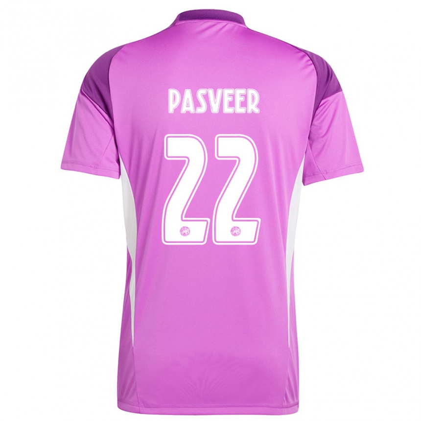 גברים כדורגל רמקו פאספיר #22 סגול בהיר לבן חולצת שוער 2025/26