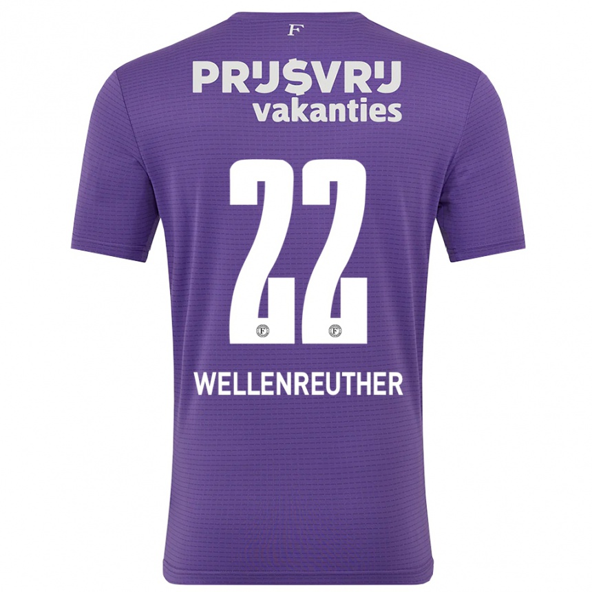 גברים כדורגל טימון וולנרויטר #22 סגול לבן חולצת שוער 2025/26