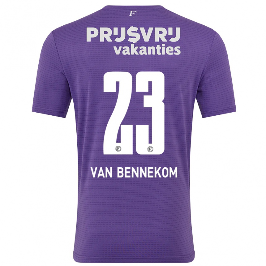גברים כדורגל Duron van Bennekom #23 סגול לבן חולצת שוער 2025/26