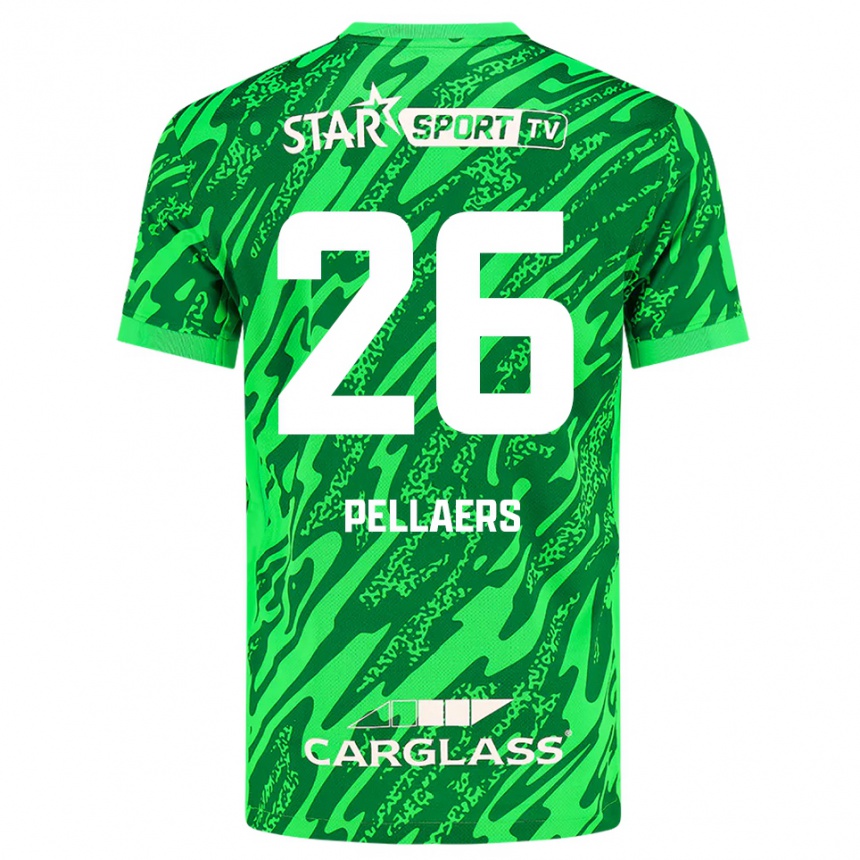 גברים כדורגל Amanuel Pellaers #26 ירוק כהה לבן חולצת שוער 2025/26