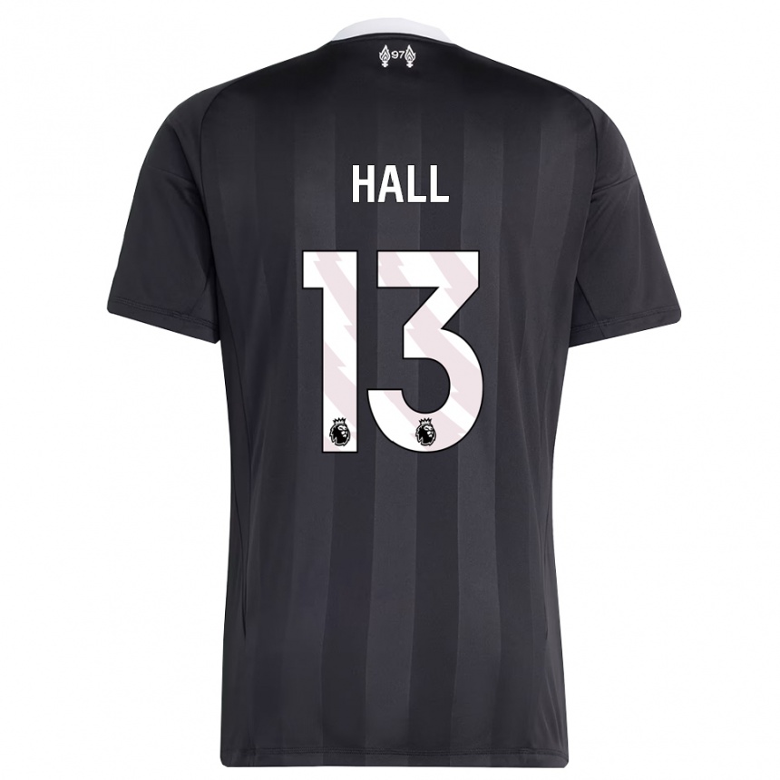 גברים כדורגל Bailey Hall #13 שחור לבן חולצת שוער 2025/26