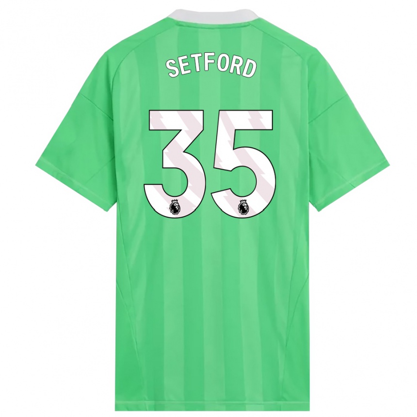 גברים כדורגל טומי סטפורד #35 ירוק בהיר לבן חולצת שוער 2025/26