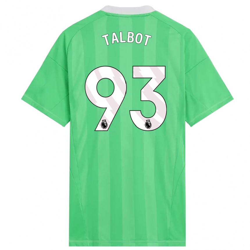 גברים כדורגל Jack Talbot #93 ירוק בהיר לבן חולצת שוער 2025/26