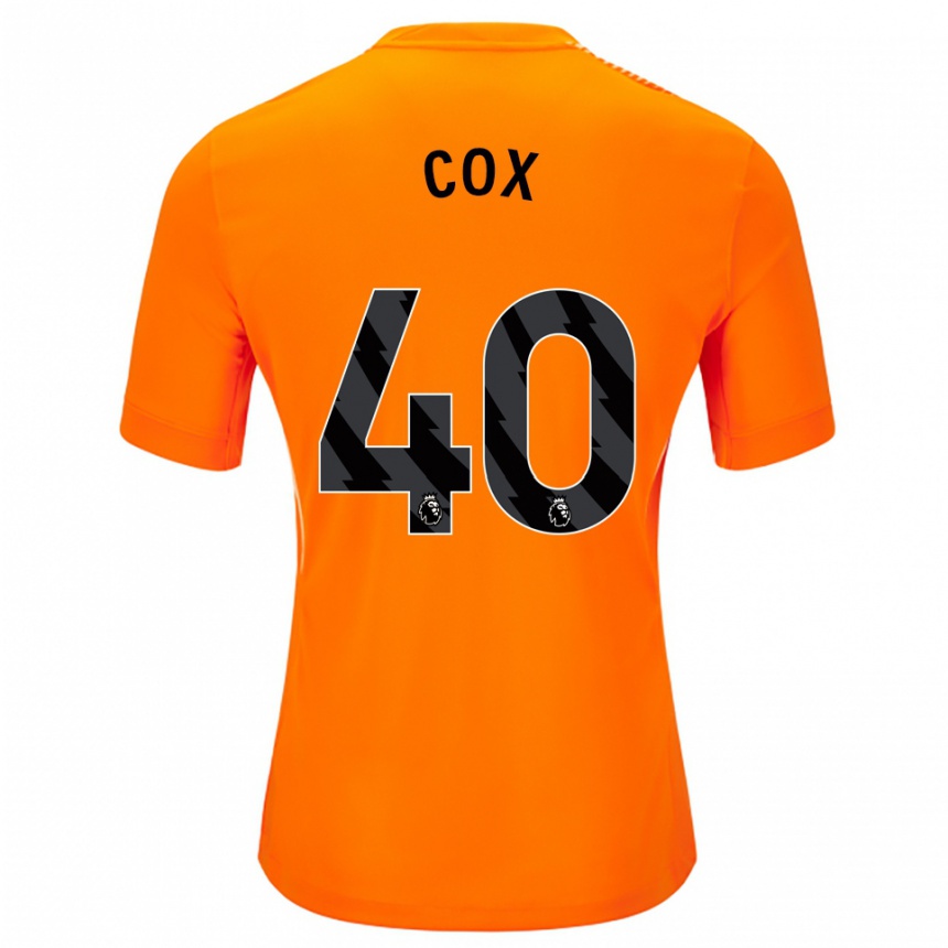 גברים כדורגל Katie Cox #40 כתום שחור חולצת שוער 2025/26