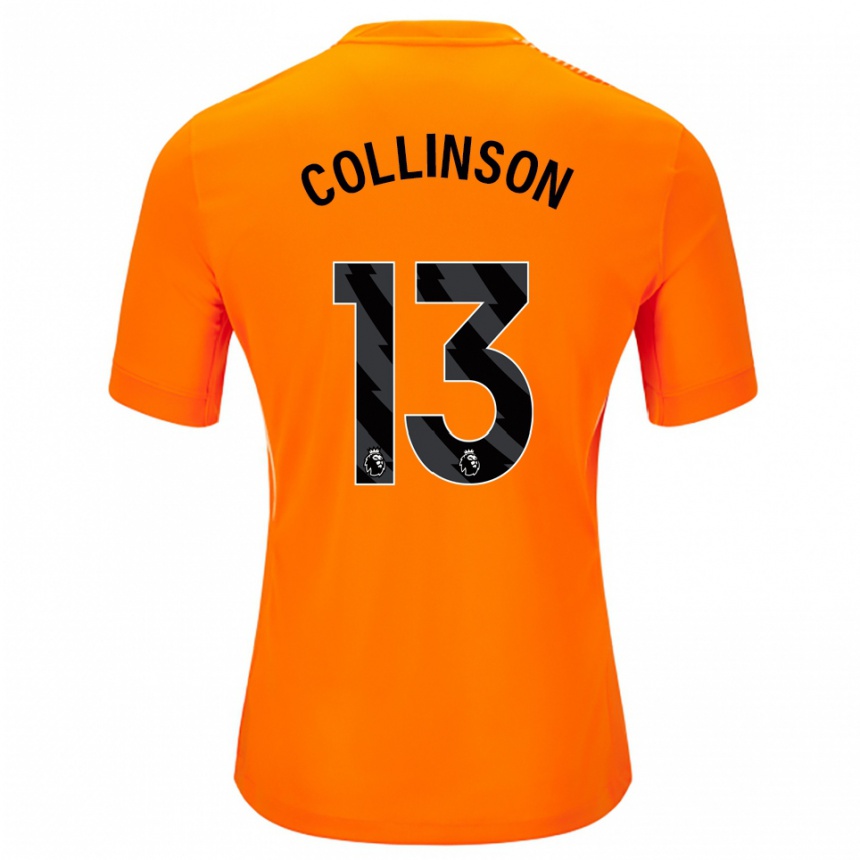 גברים כדורגל Isaac Collinson #13 כתום שחור חולצת שוער 2025/26