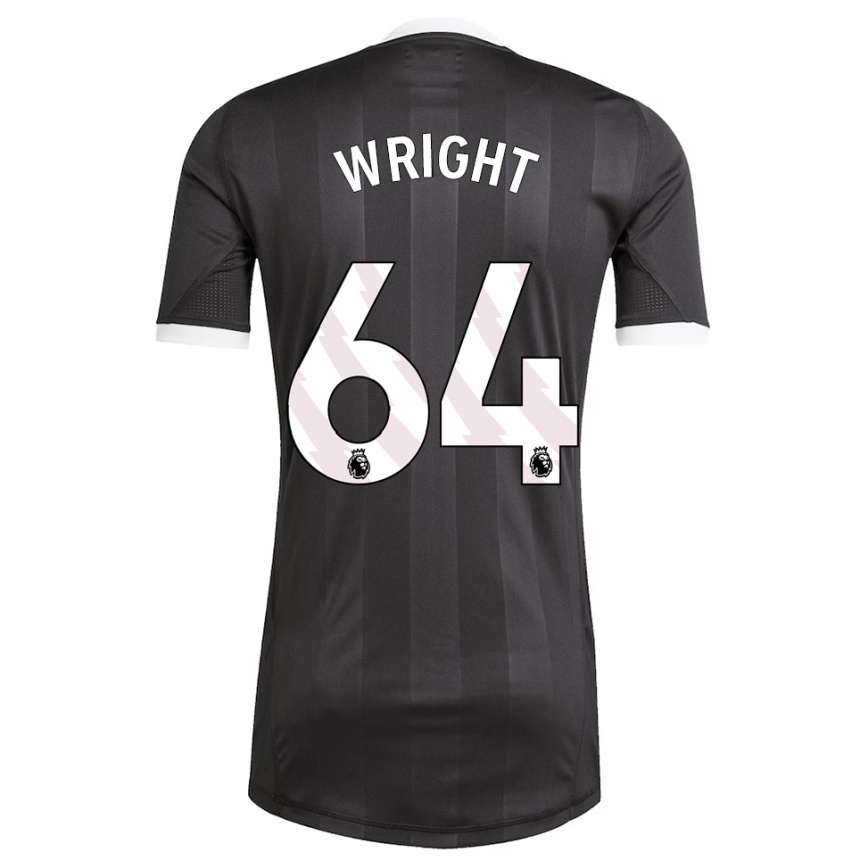 גברים כדורגל James Wright #64 שחור לבן חולצת שוער 2025/26