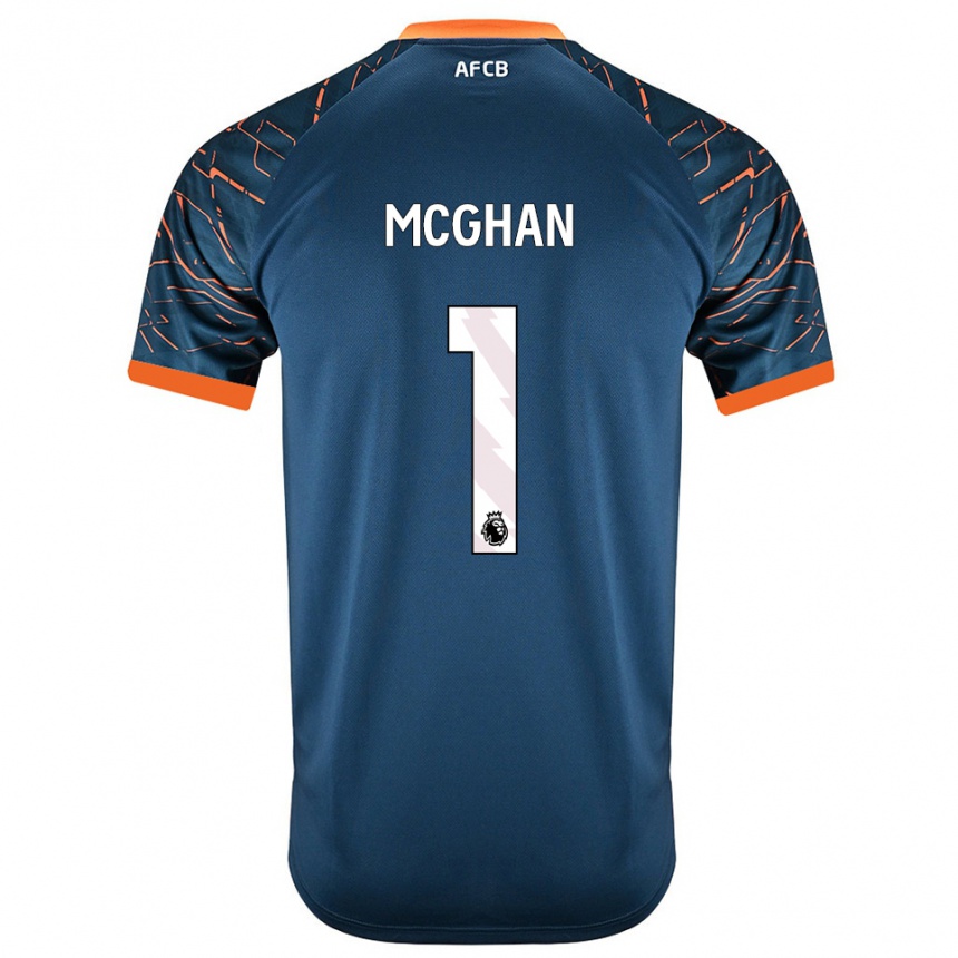 גברים כדורגל היידן מיכאל מקגאן #1 כחול צפחה כהה חולצת שוער 2025/26