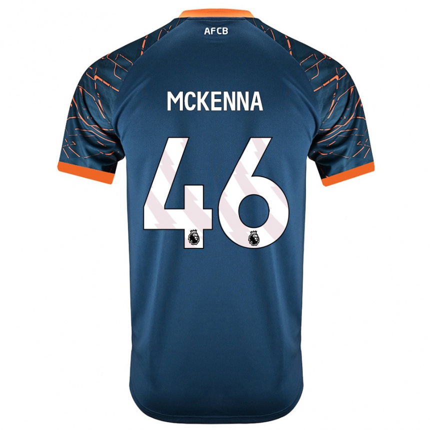 גברים כדורגל קאלאן מקקנה #46 כחול צפחה כהה חולצת שוער 2025/26