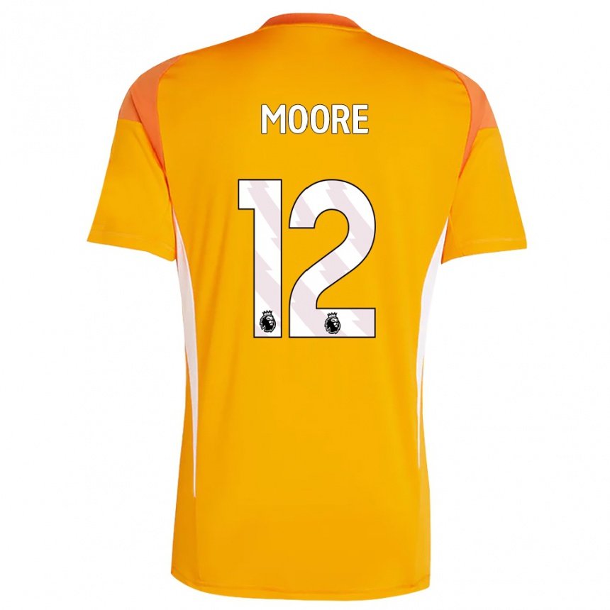 גברים כדורגל Daniel Moore #12 כתום לבן חולצת שוער 2025/26