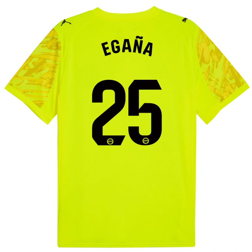 גברים כדורגל Eider Egaña #25 צהוב שחור חולצת שוער 2025/26