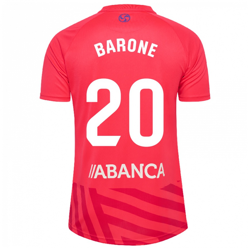 גברים כדורגל Caio Barone #20 אדום לבן חולצת שוער 2025/26