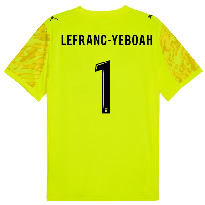 גברים כדורגל דייבי לפרנץ-יבואה #1 ירוק פלורסנט שחור חולצת שוער 2025/26