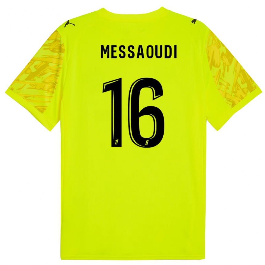 גברים כדורגל Fedwan Messaoudi #16 ירוק פלורסנט שחור חולצת שוער 2025/26