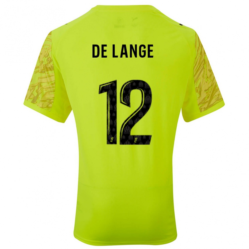גברים כדורגל ג'פרי דה לאנגה #12 ירוק פלורסנט שחור חולצת שוער 2025/26