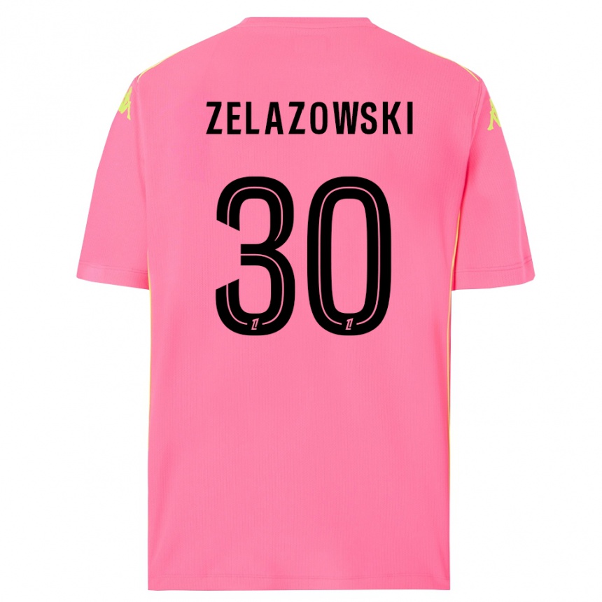 גברים כדורגל בארטוס זלזובסקי #30 ורוד לוהט שחור חולצת שוער 2025/26