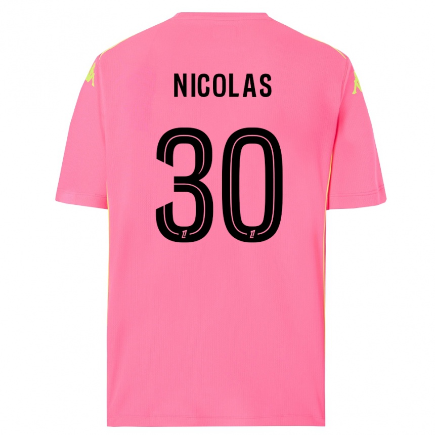 גברים כדורגל Lina-Lou Nicolas #30 ורוד לוהט שחור חולצת שוער 2025/26