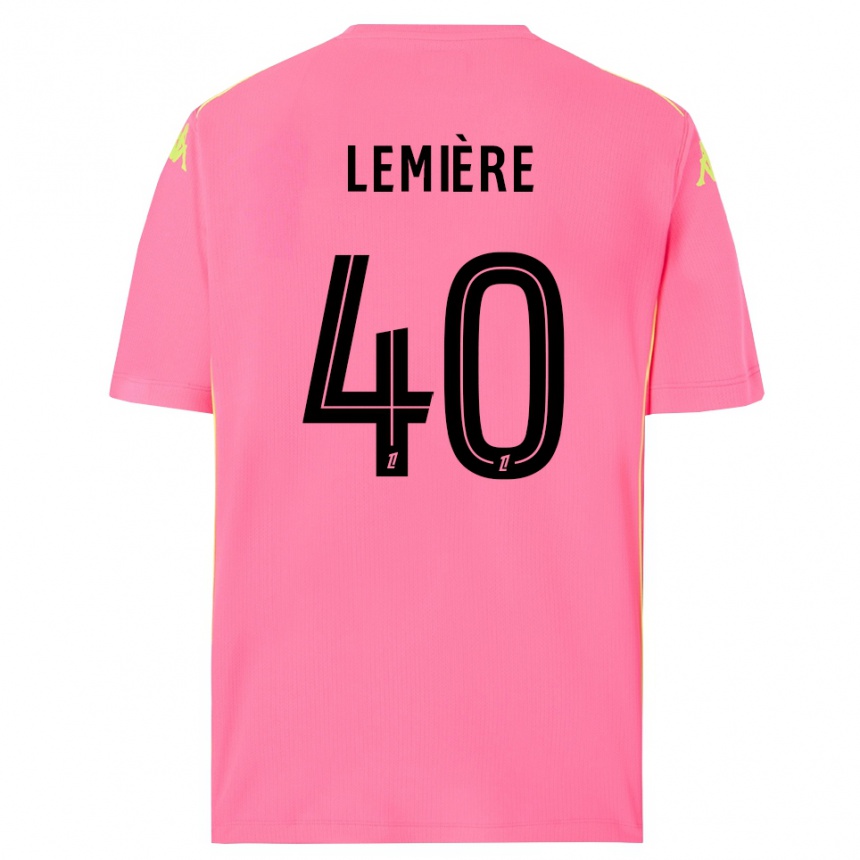 גברים כדורגל Pauline Lemière #40 ורוד לוהט שחור חולצת שוער 2025/26