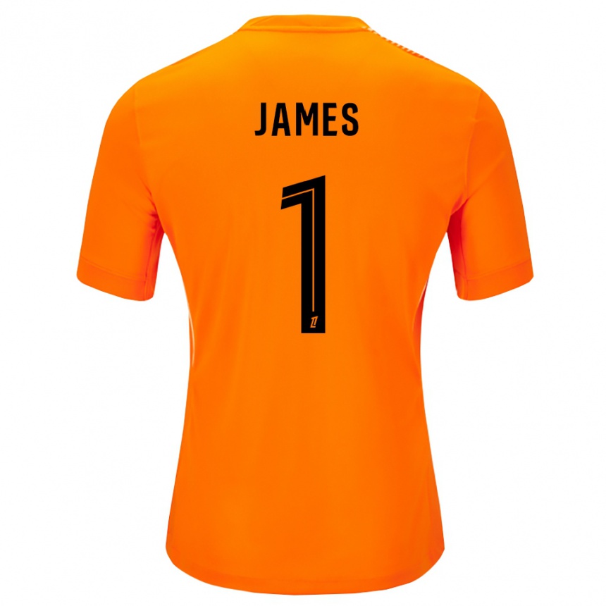 גברים כדורגל Martin James #1 כתום שחור חולצת שוער 2025/26