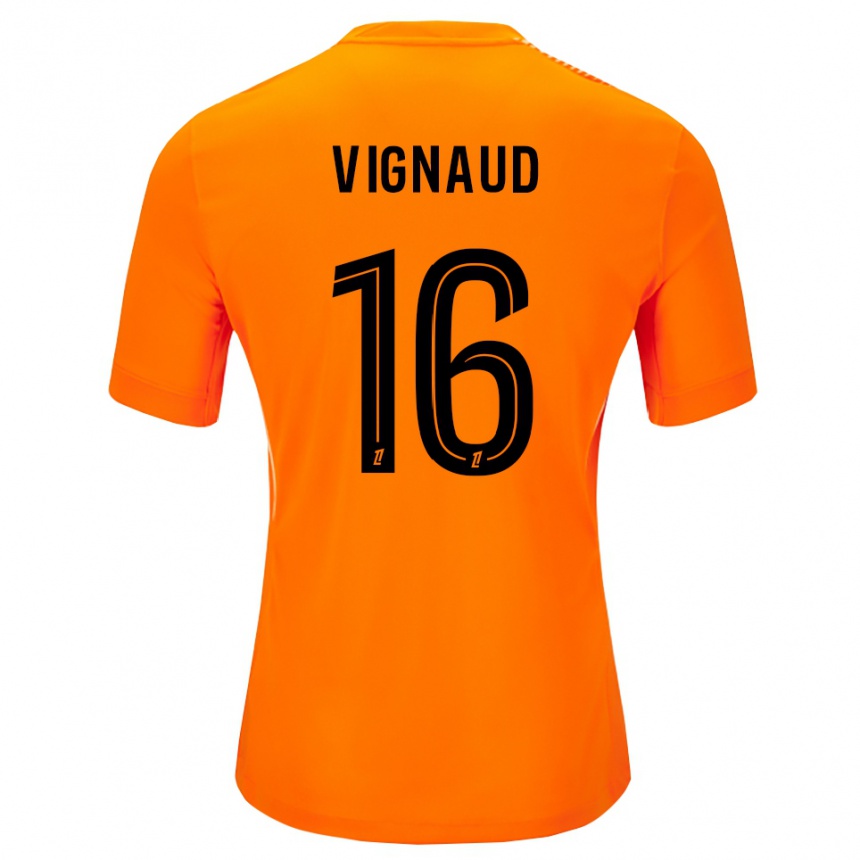 גברים כדורגל ארתור ויגנו #16 כתום שחור חולצת שוער 2025/26