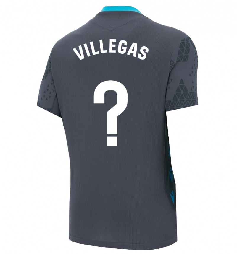 גברים כדורגל Sergio Villegas #0 אפור כהה שחור חולצת שוער 2025/26
