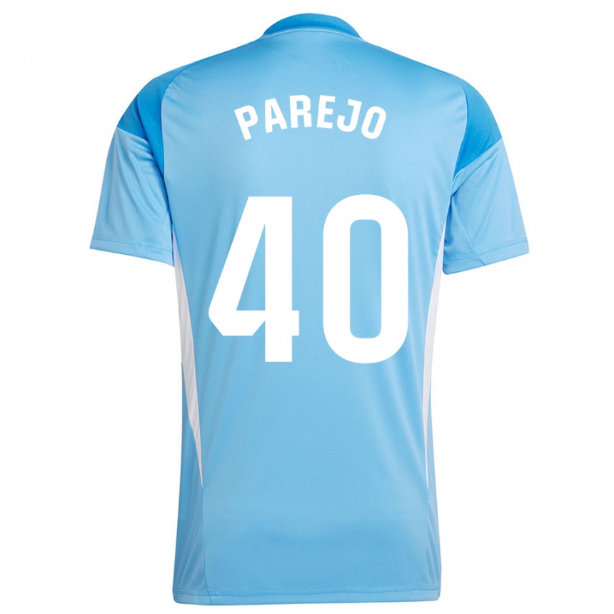 גברים כדורגל Jesús Parejo #40 כחול שמיים לבן חולצת שוער 2025/26