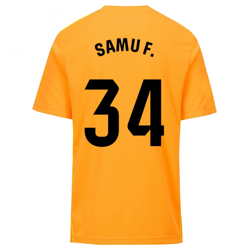 גברים כדורגל סמו פרננדס #34 כתום שחור חולצת שוער 2025/26