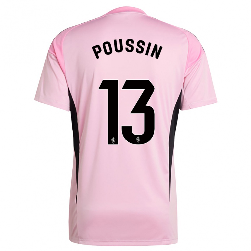 גברים כדורגל גאטן פוסן #13 ורוד בהיר שחור חולצת שוער 2025/26