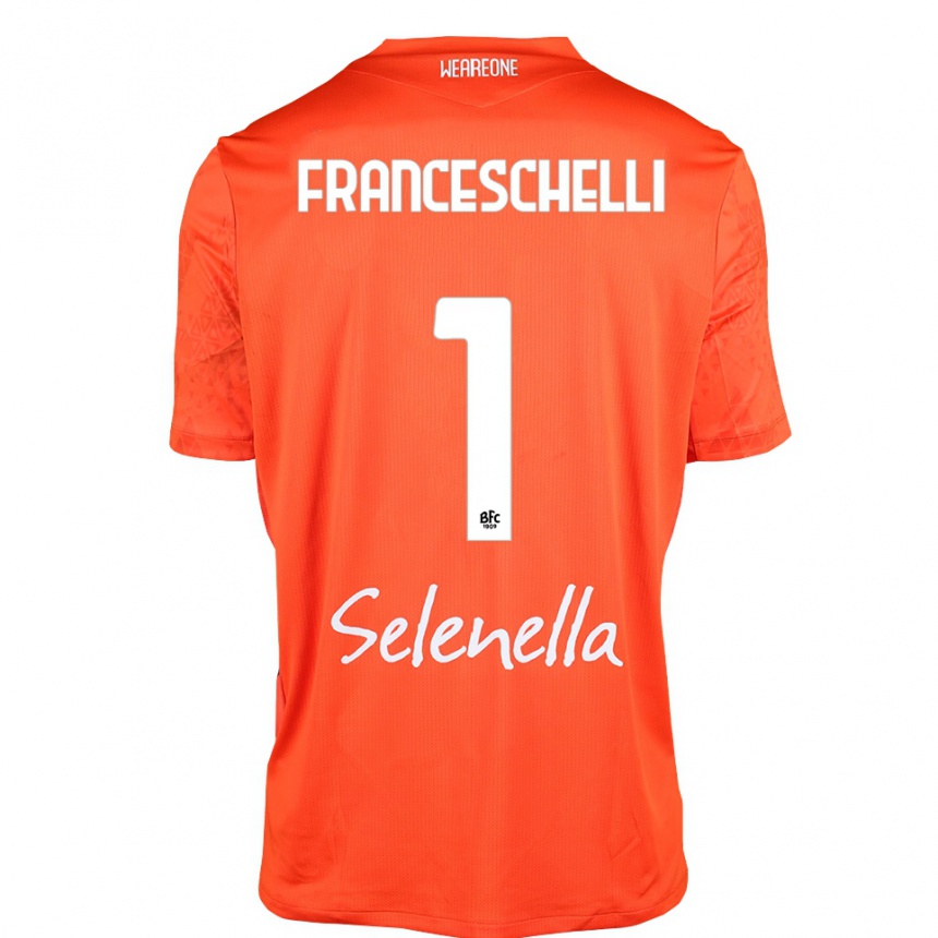 גברים כדורגל Matteo Franceschelli #1 כתום שחור לבן חולצת שוער 2025/26