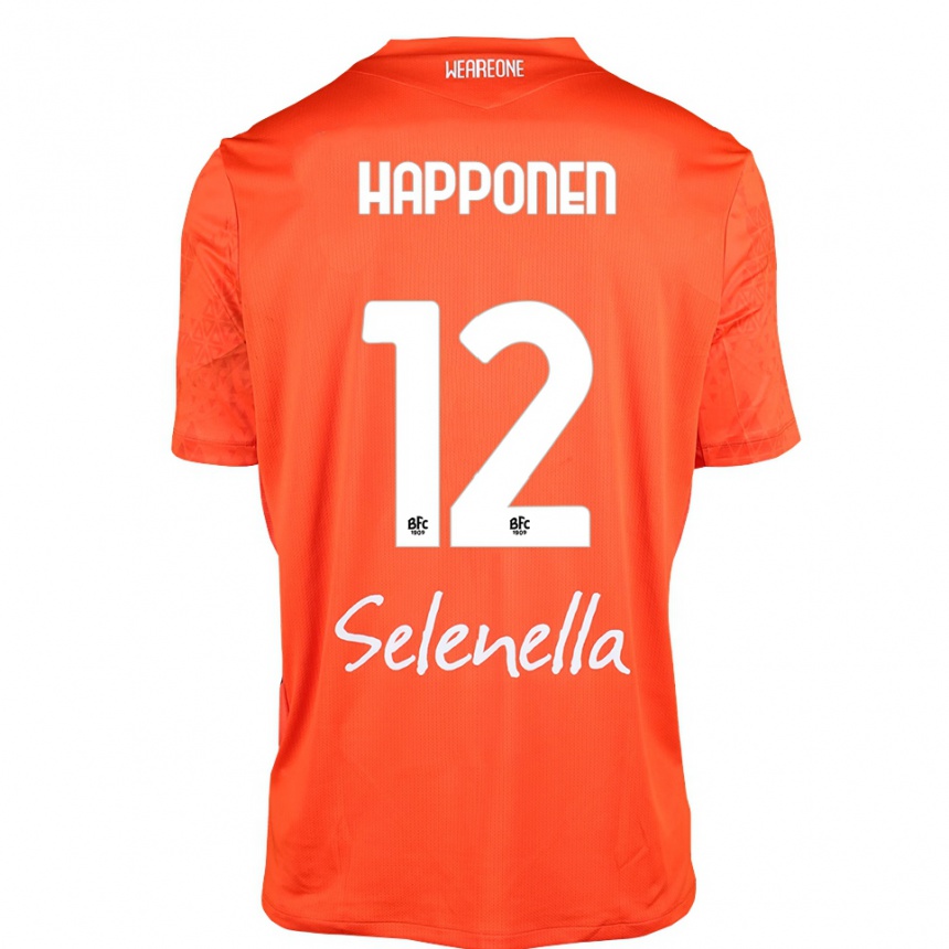 גברים כדורגל Ukko Happonen #12 כתום שחור לבן חולצת שוער 2025/26