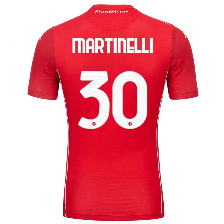 גברים כדורגל טומאסו מרטינלי #30 לבן אדום חולצת שוער 2025/26