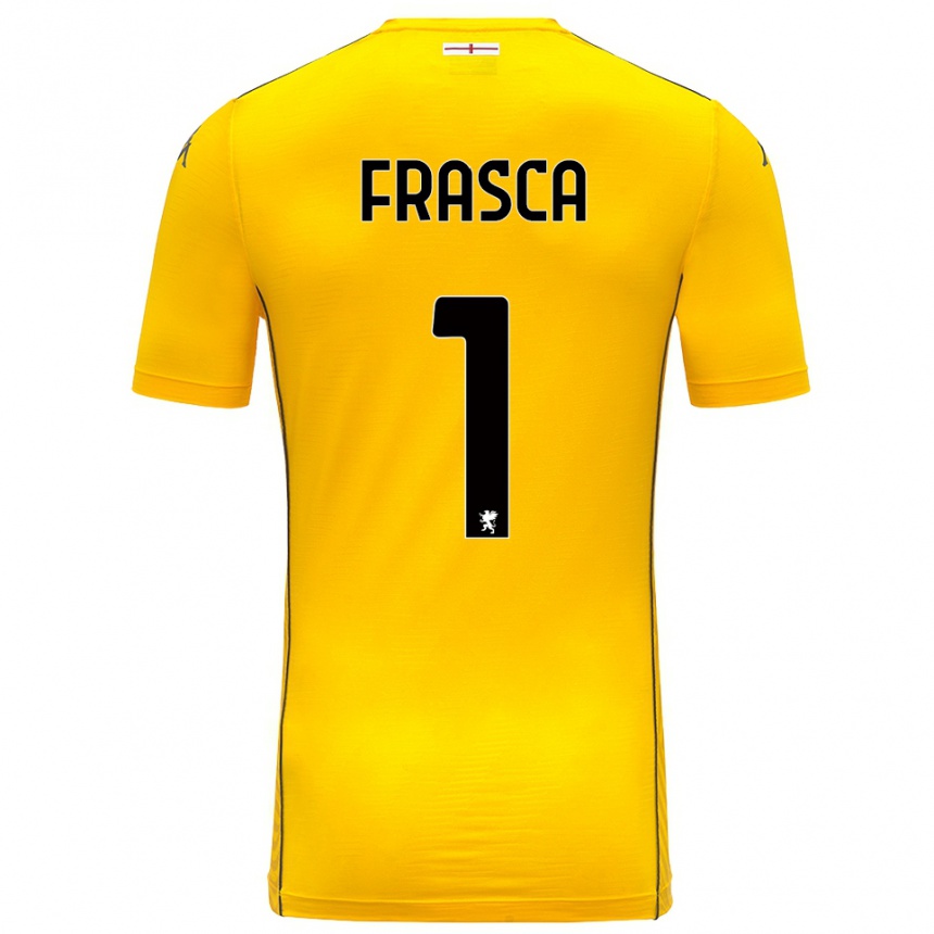 גברים כדורגל Andrea Frasca #1 צהוב כהה שחור חולצת שוער 2025/26