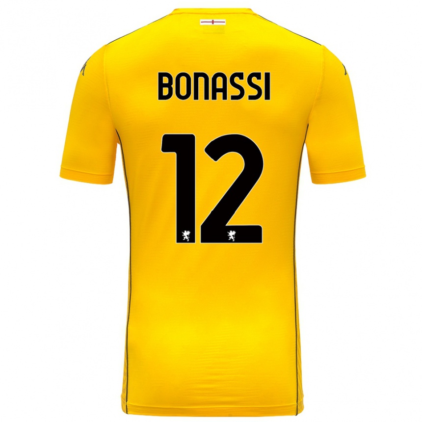 גברים כדורגל לורנזו בונאסי #12 צהוב כהה שחור חולצת שוער 2025/26