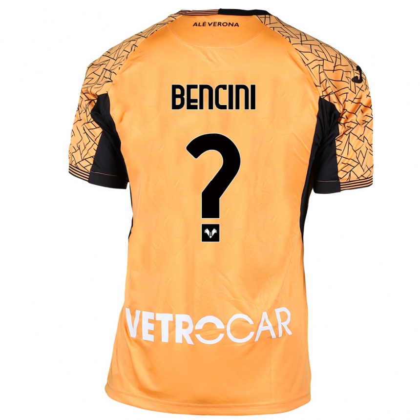 גברים כדורגל Mattia Bencini #0 כתום שחור לבן חולצת שוער 2025/26