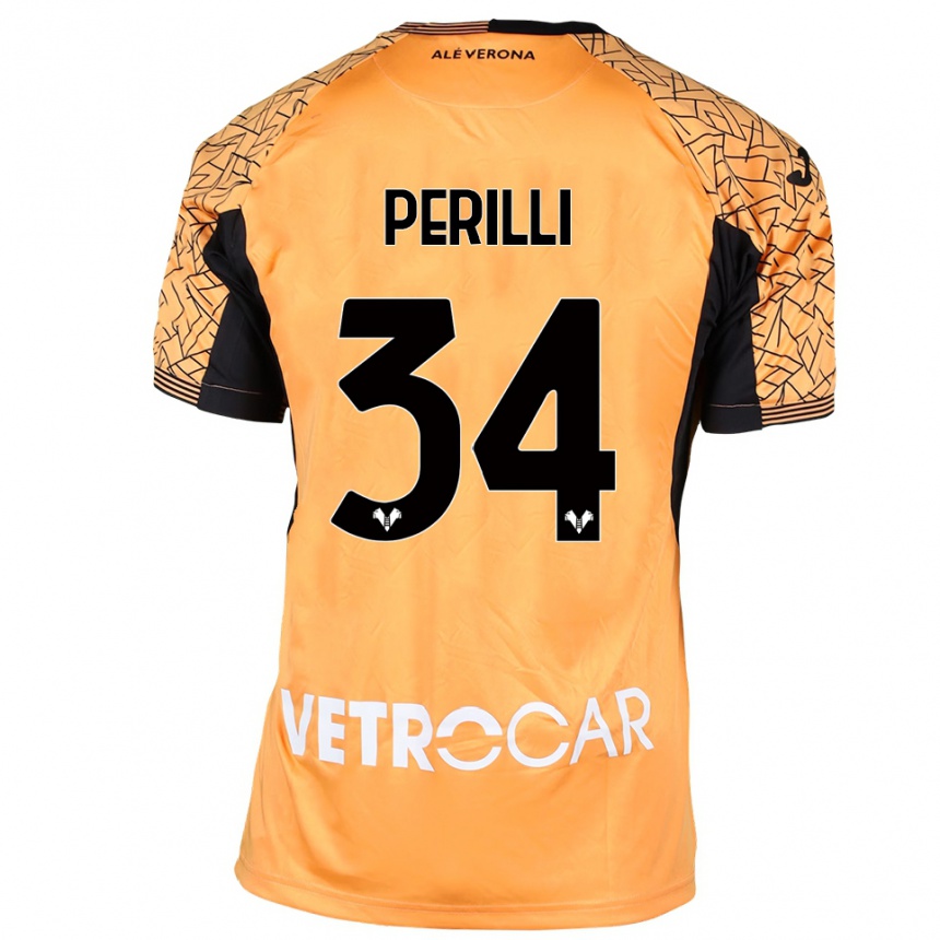 גברים כדורגל סימונה פרילי #34 כתום שחור לבן חולצת שוער 2025/26