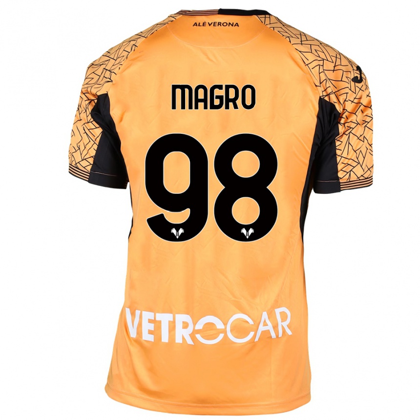 גברים כדורגל פדריקו מגרו #98 כתום שחור לבן חולצת שוער 2025/26