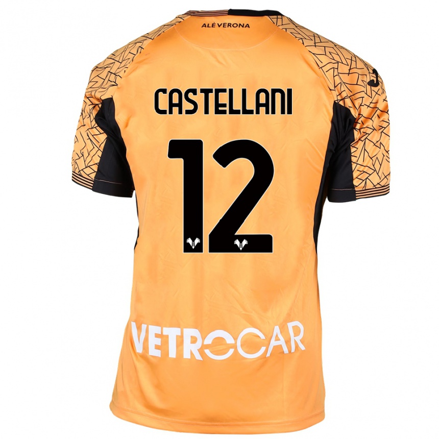 גברים כדורגל Zeno Castellani #12 כתום שחור לבן חולצת שוער 2025/26