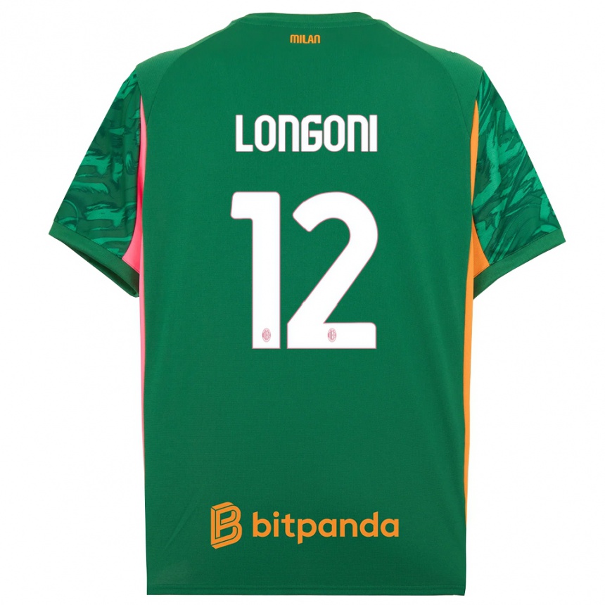 גברים כדורגל אלסנדרו לונגוני #12 ורוד כתום ירוק חולצת שוער 2025/26