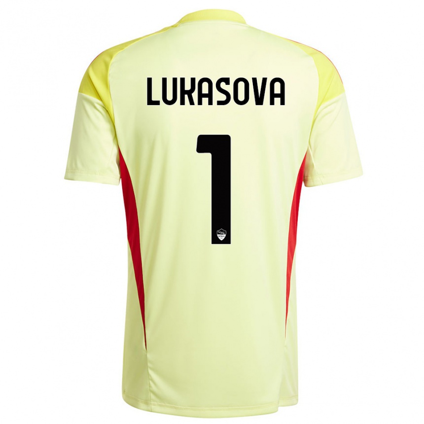 גברים כדורגל Olivie Lukášová #1 כתום צהוב בהיר חולצת שוער 2025/26