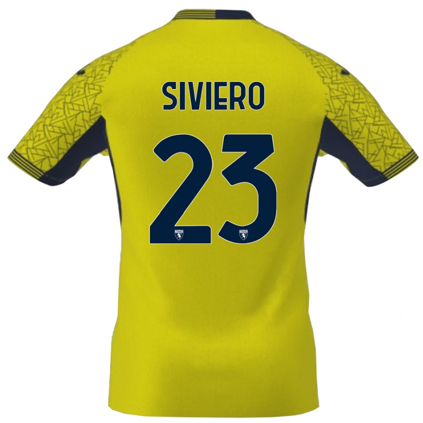 גברים כדורגל Lapo Siviero #23 שחור צהוב חולצת שוער 2025/26