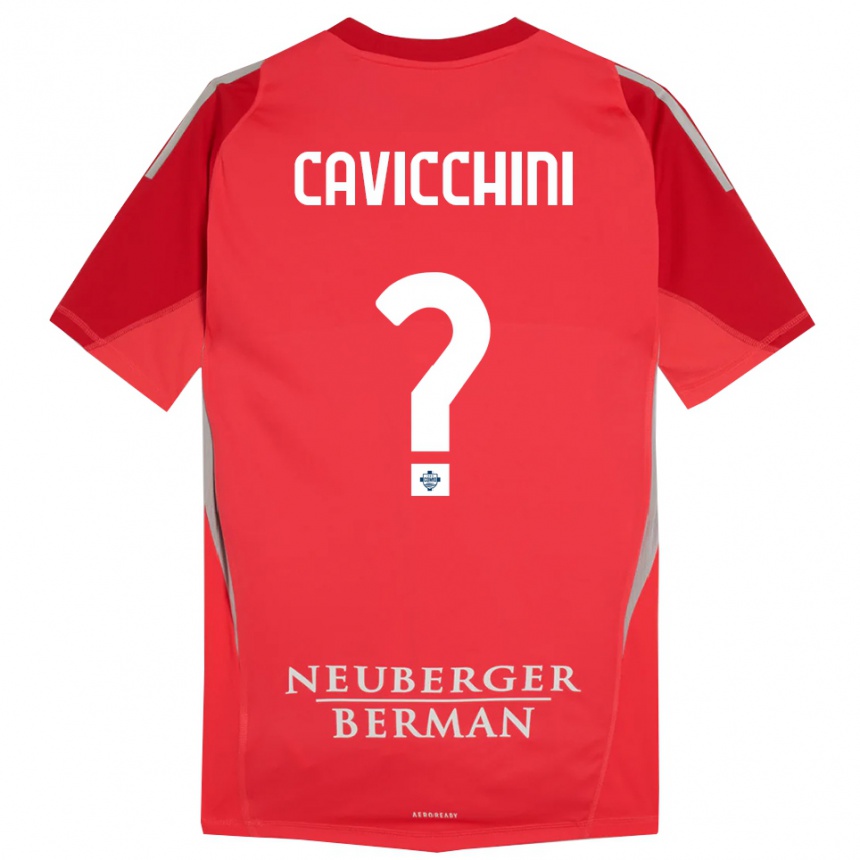 גברים כדורגל Leonardo Cavicchini #0 אפור אדום חולצת שוער 2025/26