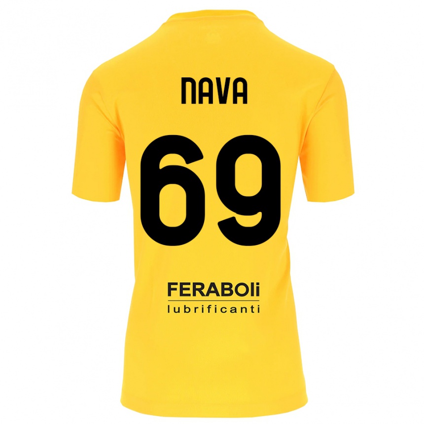 גברים כדורגל לאפו נאוה #69 שחור צהוב חולצת שוער 2025/26
